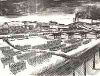 Plaszow - Drawing by Josef Bau